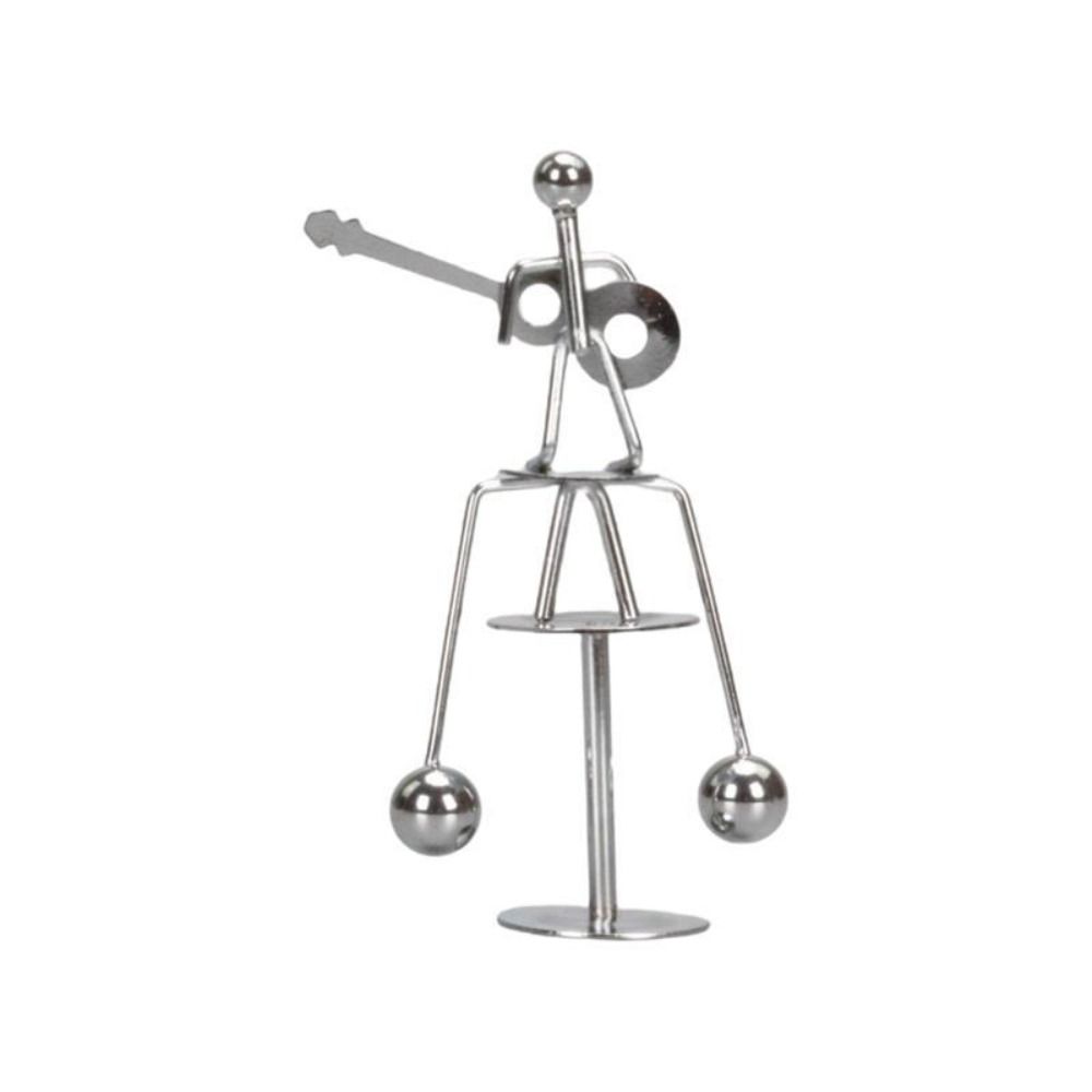 Stainless Steel Balance Ball Home Decor Pendulum Cradle Balance Iron Man Ornaments Weightlifter Kinetic Art