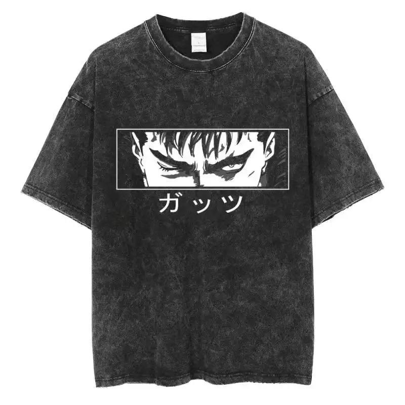 T-shirt Cotton Washed Vintage Oversized T-shirt Y2k Casual Unisex Loose Tees