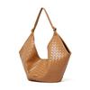 Leather Large-capacity Bag, Women's Foreign-style Cowhide Woven Pattern, Women's Class Commuter Bag
