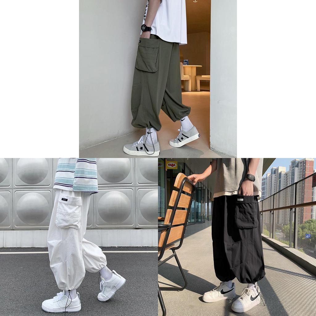 Men Cargo Pants With Multiple Pockets For Casual Summer Wear