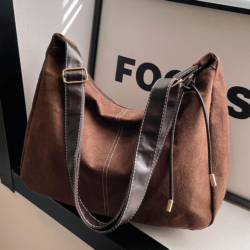 Velkoobjemová texturovaná taška tote pro ženy na podzim a zimu, nová všestranná taška přes rameno, retro stará crossbody taška