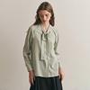 WEDNESDAY DELIGHT Wd_String Ribbon V-Neck Blouse_Mint