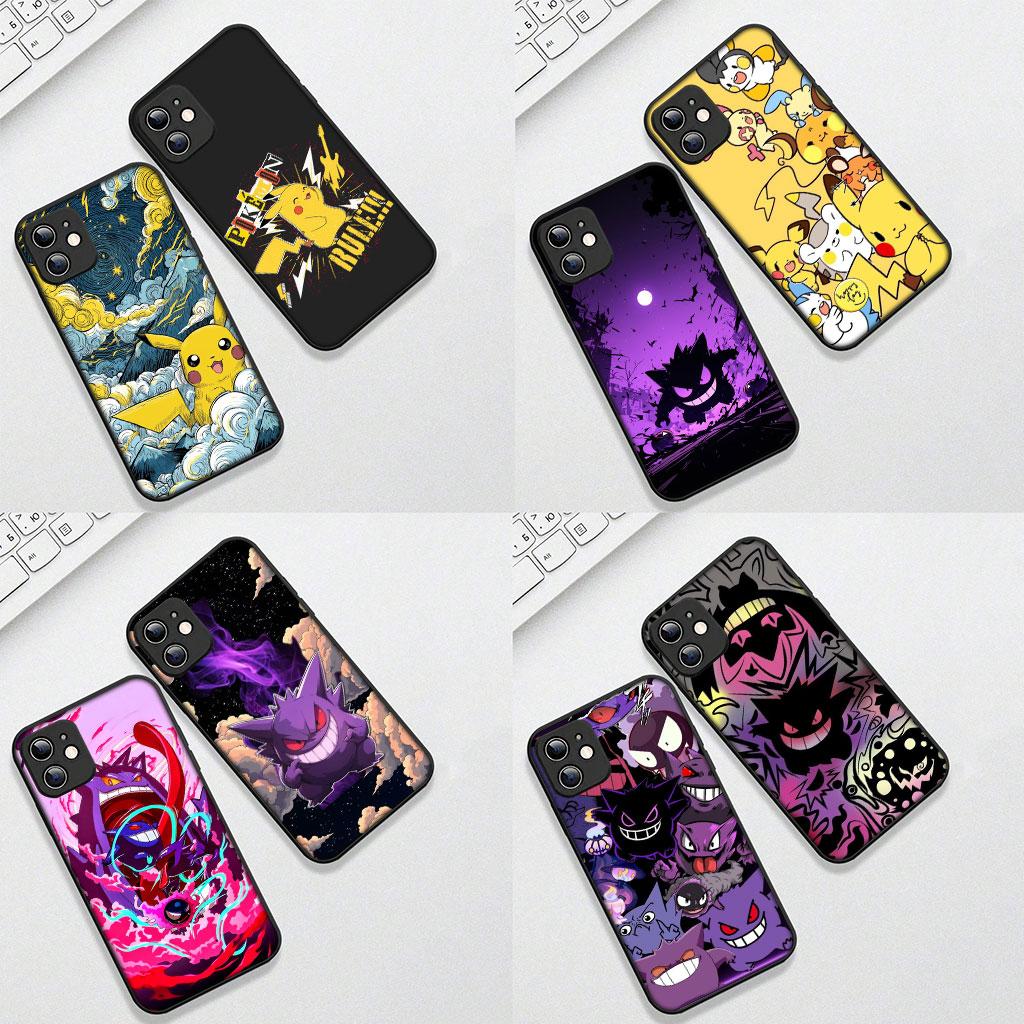 Soft Phone Cover for Samsung Galaxy S25 S24 S23 FE Plus Ultra S7 Edge A16 A15 5G S25+ Case P-Pokemons Gengar P-Pikachus Cute