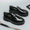 Fashion 2025New Hot Sale Thick Bottom Casual Business Shoes British Brogue Patent Leather Shoe Man Breathable Antiskid Oxford Dress Shoe