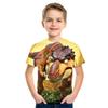 Dinosaur Kids T-shirts O Neck Tops Polyester Casual Sportwear Comfortable Tees Short Sleeve 3d Print T Shirt