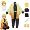 Anime Agatsuma Zenitsu Cosplay Kostým Kimono Halloween Oblečení Párty Uniforma Paruka Ženy Děti