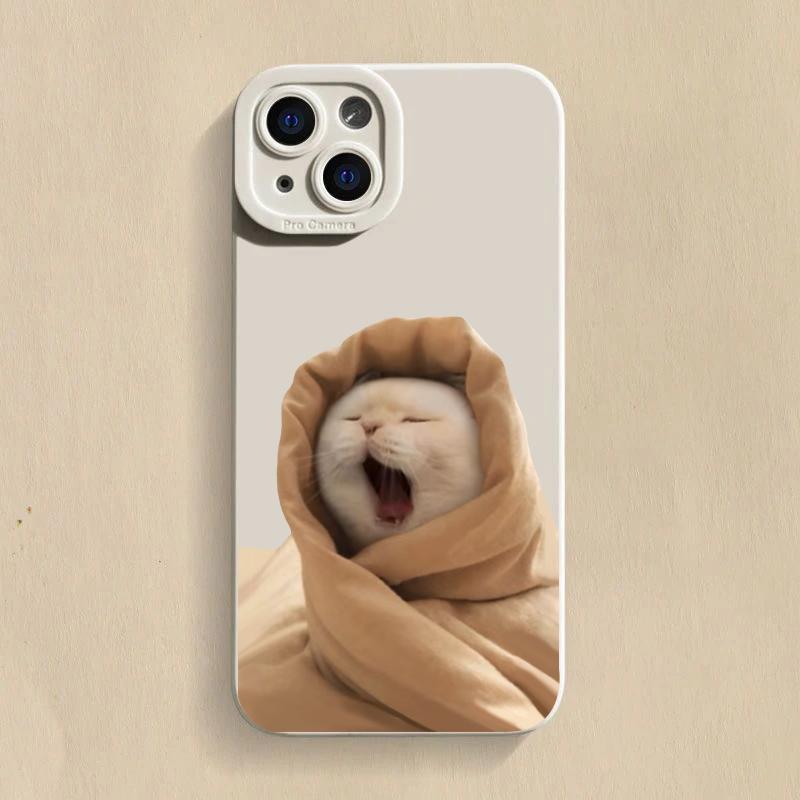 Funny Cute Cat Silicone Phone Case For  Mi 14 13 12T 13T 11T Pro 11 Lite 5G NE Poco F3 F5 X5 X3 Pro Shockproof Soft Cover