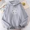 Pentagramm Gothic Okkult Satan Bedruckte Sweatshirts Mann Einfache Lässige Hoodies Street Lockerer Hoodie Neu Fleece Herbst Sportbekleidung