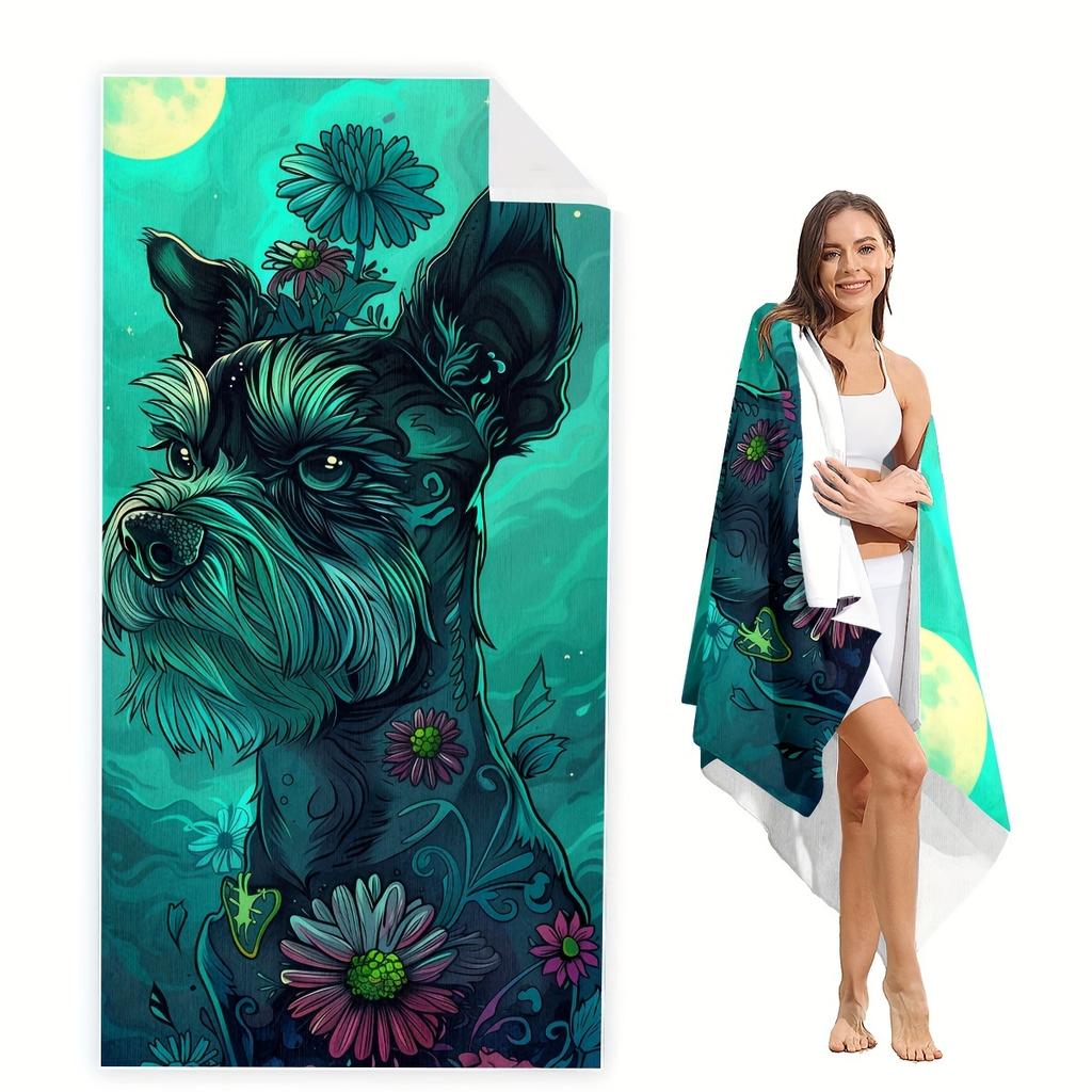 Adorable Fantasy Animal Beach Towel, Colorful Nature Art, Soft Microfiber Towel, Perfect Gift For Dreamers