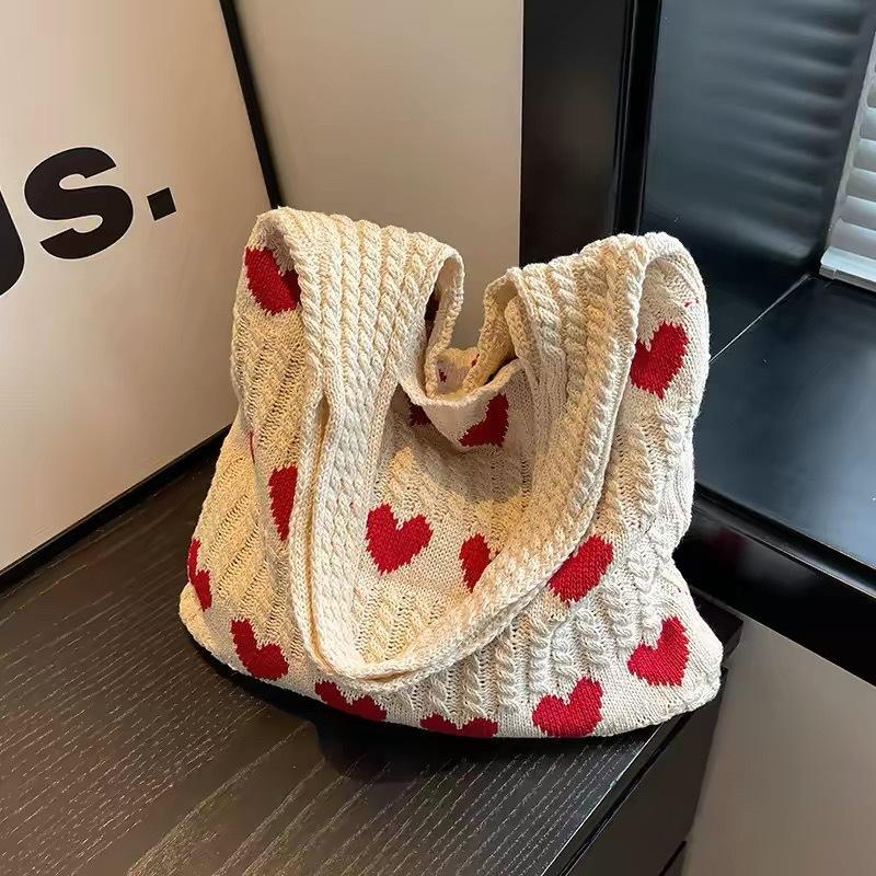 Zomer super populair geweven tas dames nieuwe literaire en artistieke stijl wol gebreide vakantie strandtas schouder messenger bag