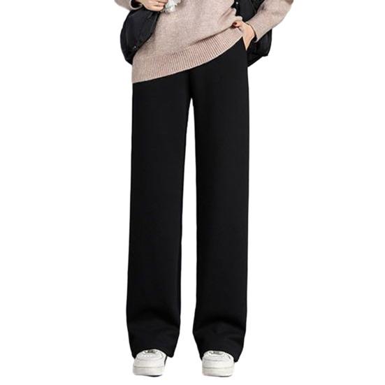 Dames Herfst en Winter Gewatteerde Warme Casual Broek Losse Rechte Joggingbroek