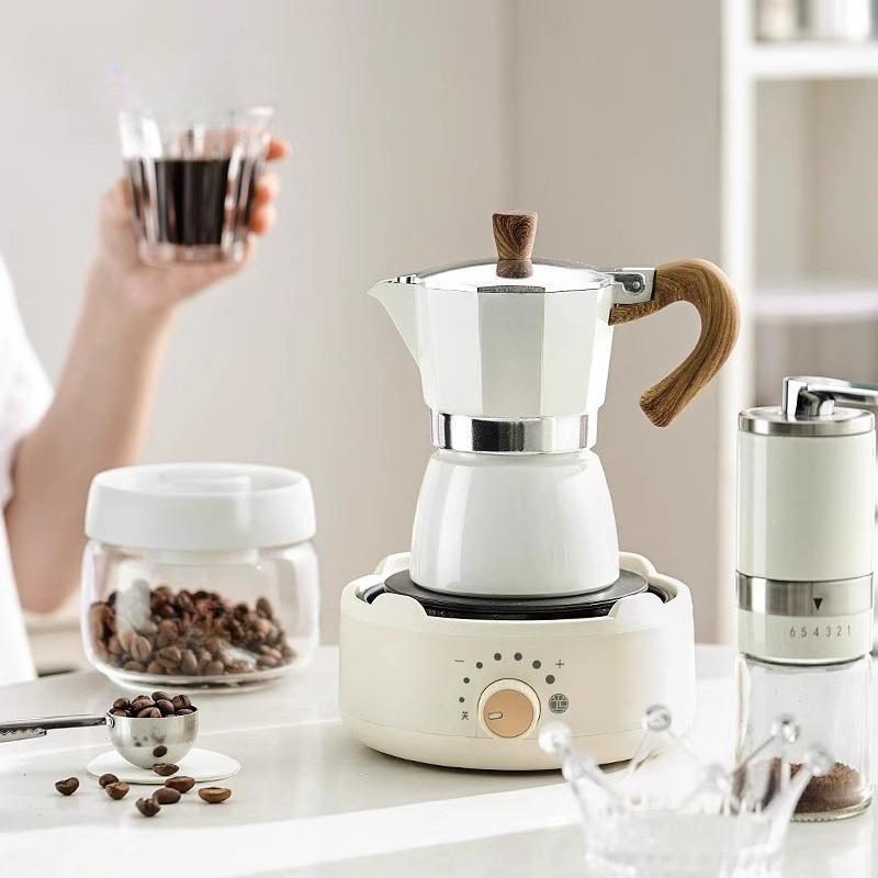 High Pressure Extraction Coffee Mocha Pot Household Italian Espresso Hand Brewed Coffee Pot Outdoor Portable Coffee Utensil