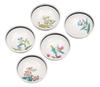 Kutani Ware Iwataya 3.5-inch Small Bowl Set, Assorted Floral Designs K9-201