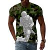 Summer Fashion Creative Image Men's T-shirt Round Collar Short Sleeve Tops Camouflage Jungle Army Uniform Army Guerrilla