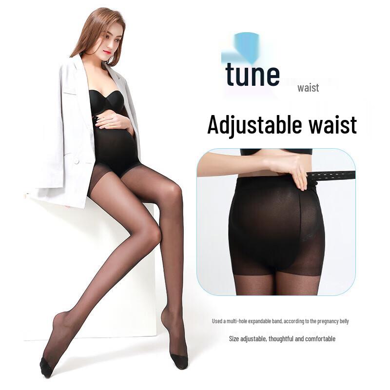 LANGSHA Maternity Ultra-Thin Adjustable Belly Support Pantyhose