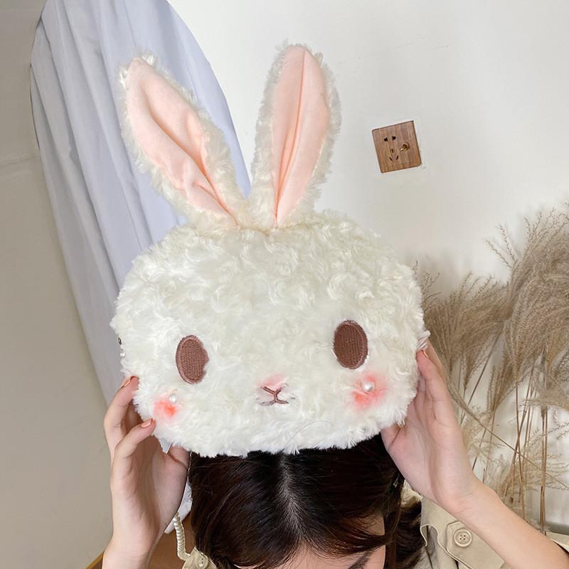 Mignon Sac Bandoulière Mini Lapin Avec Fermeture Éclair Et Poche Intérieure Pour Femmes