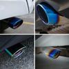 Car Tailpipe Modification Universal for 6-Color 63mm Stainless Steel Muffler Tailpipe Cover Decoration Single Exhaust Pipe