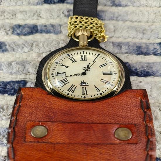 Antique Berlin 1936 Pocket Watch Brass Chain, Nautical Gift Home Decor Birthday Gift