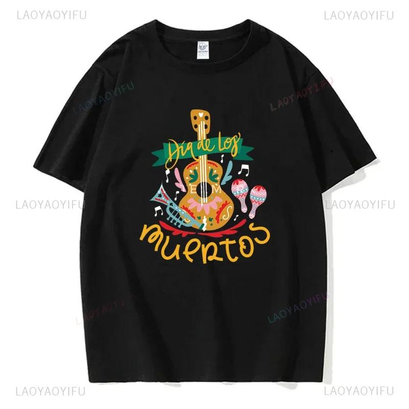 Mexicaanse Dag van de Doden ''DÍA DE LOS MUERTOS'' Bedrukt T-shirt Heren Grafisch T-shirt Casual Comfortabele Tees voor Zomer Dameskleding