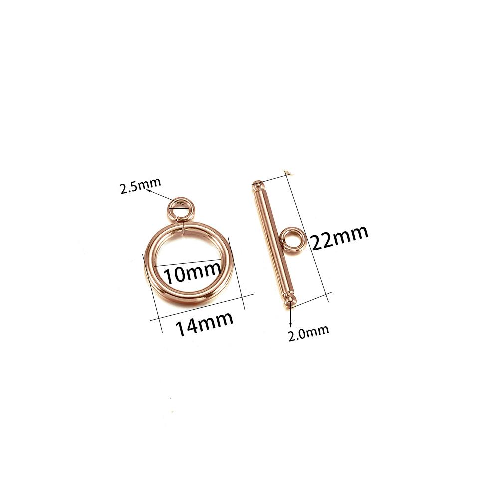 3-6 Set Guld Färg Rostfritt Stål Fästarmband Toggle Lås Spänne Koppling För Smyckestillverkning OT Lås DIY Tillbehör