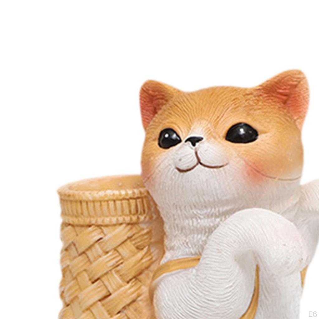 Asılı Saksılar İçin Sevimli Kedi Heykeli - Whimsical Garden Decor