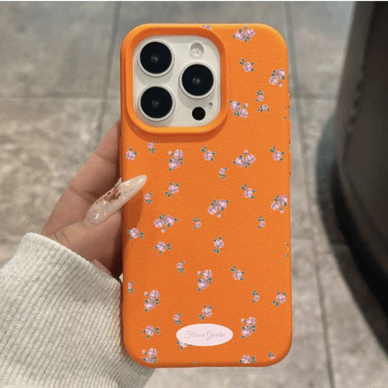 Ins Style Fresh Small Floral for Apple 17PROMAX Mobile Phone Case for IPhone15/13 Litchi Pattern 14 Soft