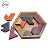 Kids Wooden Puzzle Toy Hexagonal Geometric Educational Toys Mental Development Tangram Jigsaw Board