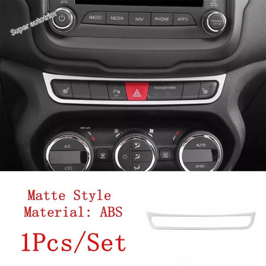 For Jeep Renegade 2015 -  Accessories Shift Gear Panel / Door Speaker / Central Air AC Outlet Vent / Hand Brake Cover Trim
