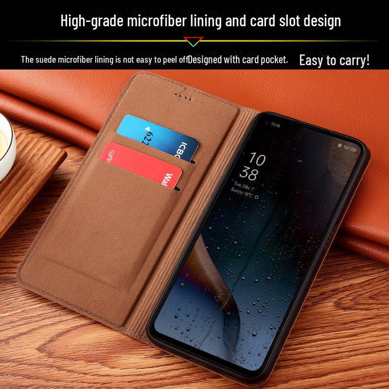 Compatible with OPPO Find X7 Ultra Leather Flip Case for X6 Pro, X5, X3, A94