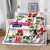 Powerpuff Girls Adventure Blanket Soft Warm Cozy Perfect for Bed Sofa Seaside Four Seasons Multipurpose Modern Style