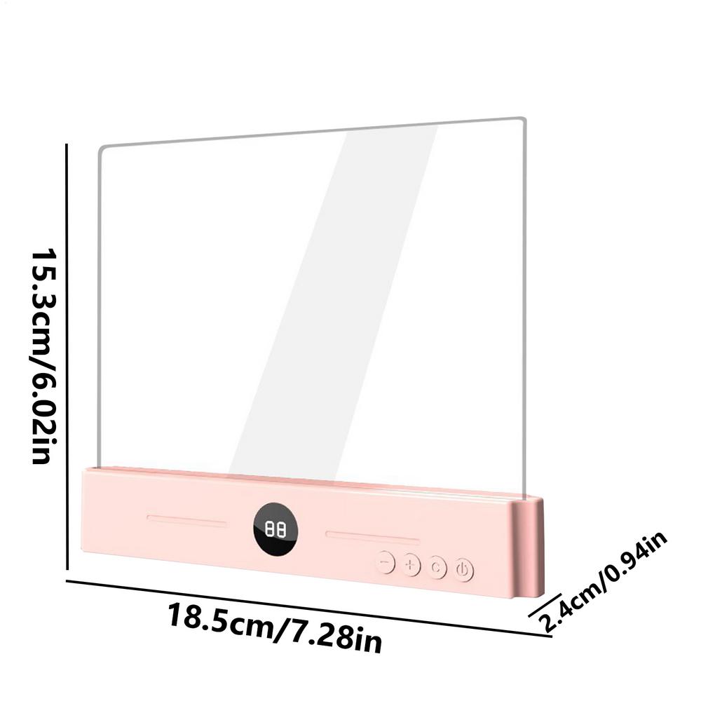 Flat Reading Light with Timer Portable Transparent Bed Reading LED Book Light Panel for Bedtime Night Library Bedroom Home