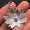 Reiki Pendant, Faceted Mystic Topaz Gemstone Lotus Flower Pendant