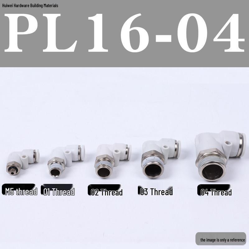 Pneumatik-Schnellkupplung: PL8-02, 4-M5, 6-01, 10-03, 12-04 Gewindeknie
