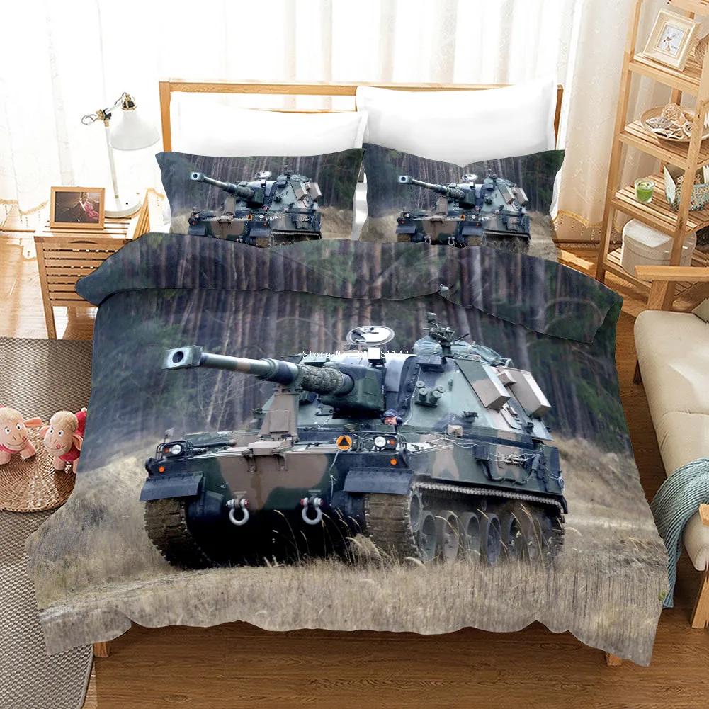 Tank Race Bedding Set Deluxe Home Textile Single Double King Queen Bedding Set Modern Down Quilt Cover And Pillowcase