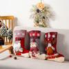 Christmas Decorations Large Gift Bag Snowflake Plaid Edge Christmas Stockings Candy Gift Socks Apple Bag
