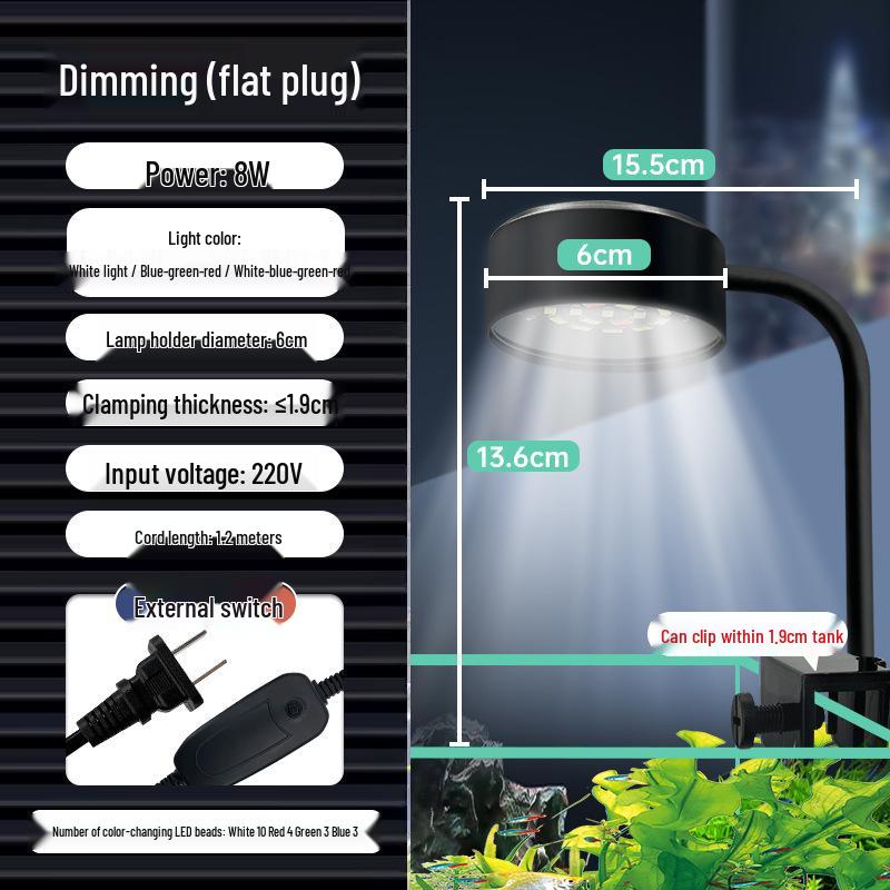 USB LED Desktop Clip Light for Small Aquariums