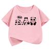 Short Sleeve Panda Funny T Shirts Animal Kids Children's T-shirt Boys Girls Summer Spring Casual Top Tee Shirt
