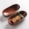 Japanese Style Wooden Tray Smooth Edges Serving Dried Fruit Cheese Sushi Holiday Snacks Retro Dessert Serving Tray Snack Dish Fruit Organizer