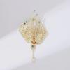 Luxury Enamel Phoenix Brooch with Birds and Pearl Tassel - High-End Suit Accessory for Women