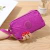 Korean Fashion Women's Long Three-Layer Zipper Coin Purse with Large Capacity for Mobile Phone and Keys