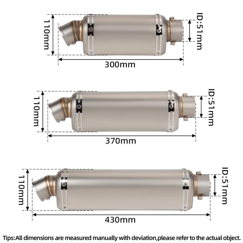 Univerzální 51mm Motocyklový Výfukový Silencer Escape Moto s DB Killerem Pro PCX125 FZ1N Z900 CBR500R R6 R25 R3 R1 250SR 400NK