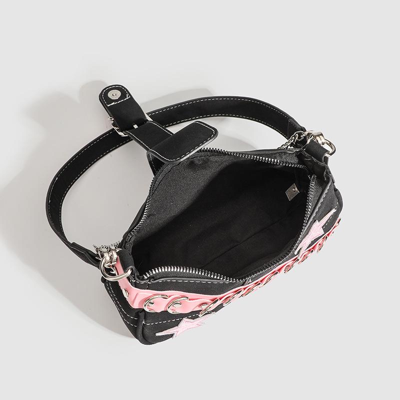 Niche Design with Star Baguette Shoulder Bag Chain Underarm Bag