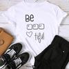 (Asian Size) Fashion Print Letter Trend Lovely Style Cute Female Casual Women's Top Casual T Clothing Graphic Tee Short Sleeve T-shirt