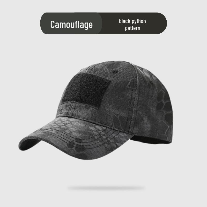 Casquette de baseball tactique camouflage unisexe - Visière plate velcro pour aventures en plein air et randonnée