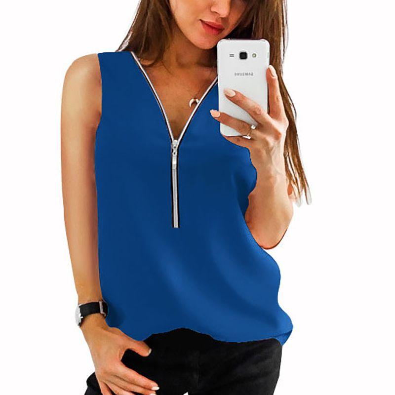 Modisches Sommer-Westentop für Damen mit stilvollem ärmellosem Design und bequemem Chiffonstoff