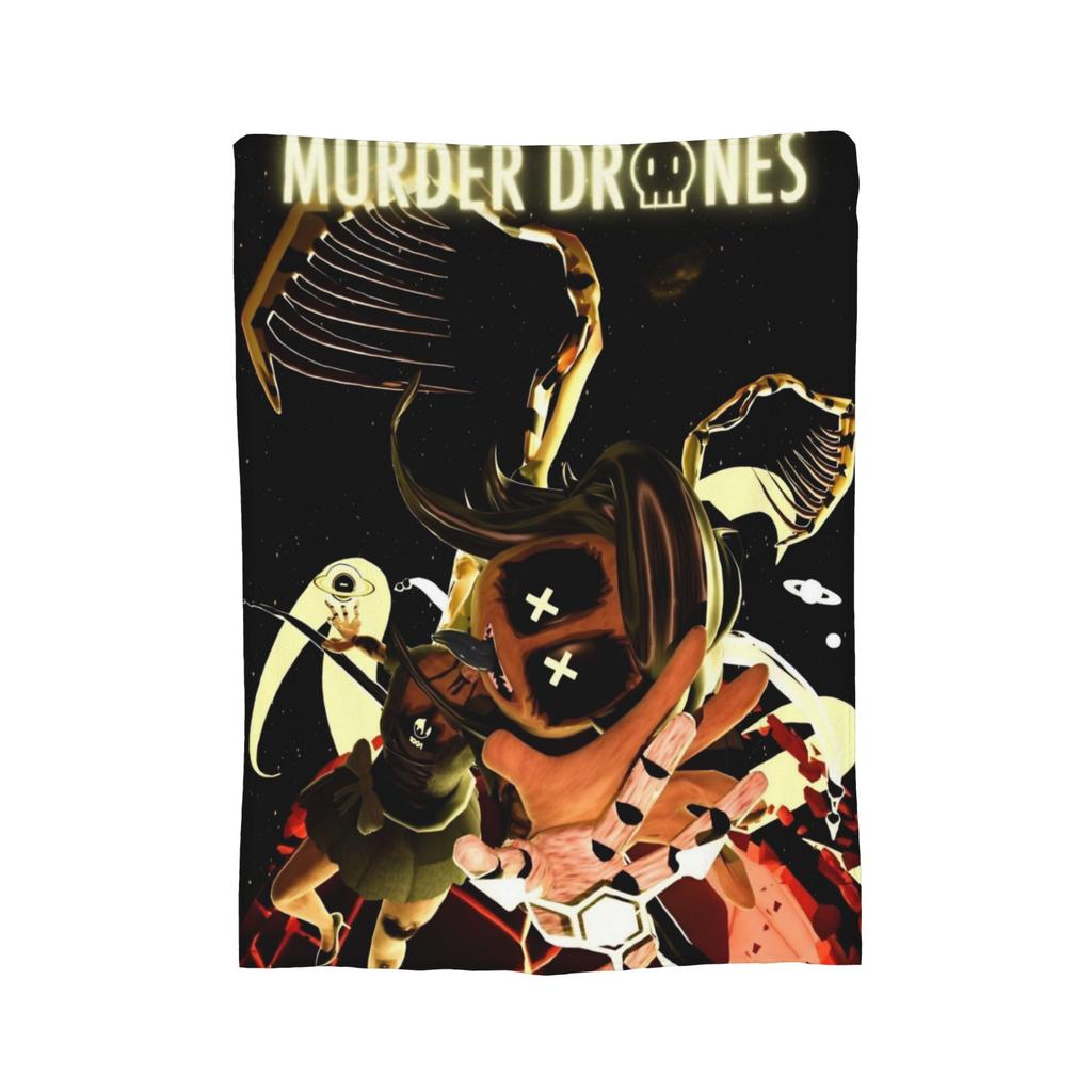 Murder Drones Fleece Throw Blankets Uzi Doorman Aesthetic Blanket for Bed Bedroom Super Warm Bedroom Quilt,