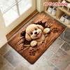 Diatomite Dog Print Doormat Quick-dry Absorbent Rug Lovely Bathroom Floor Mat  Entryway