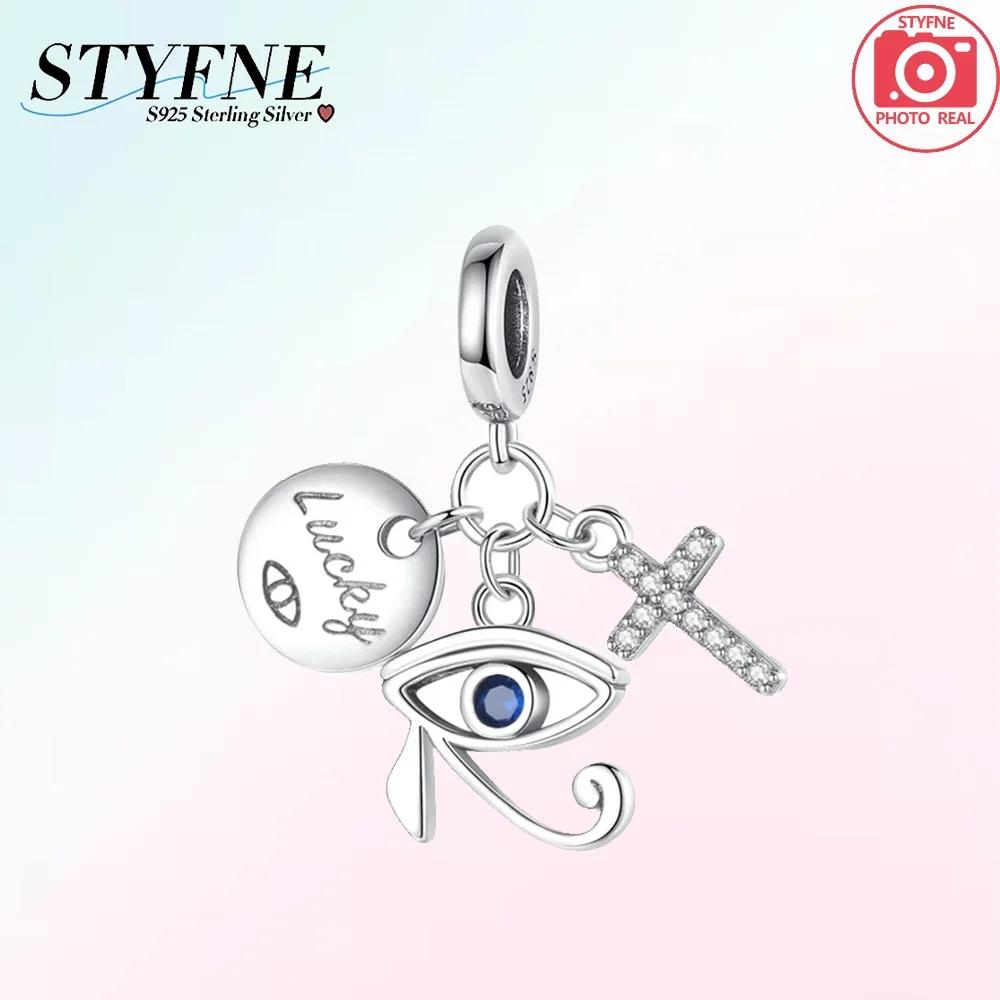Devils Eye Pendant Heart Love Cross Authentic Copper Charm Bead Charms Bead Compatible With Bracelets Women Jewellery Accessory Gift Diy Necklaces