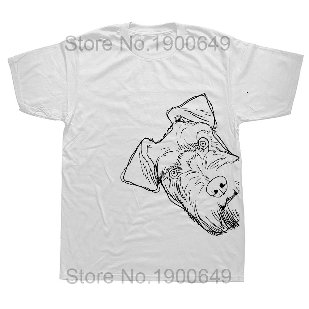 Funny Schnauzer Dog Dad T Shirts Graphic Cotton Streetwear Short Sleeve Birthday Gifts Summer Style Tshirt Mens Clothing
