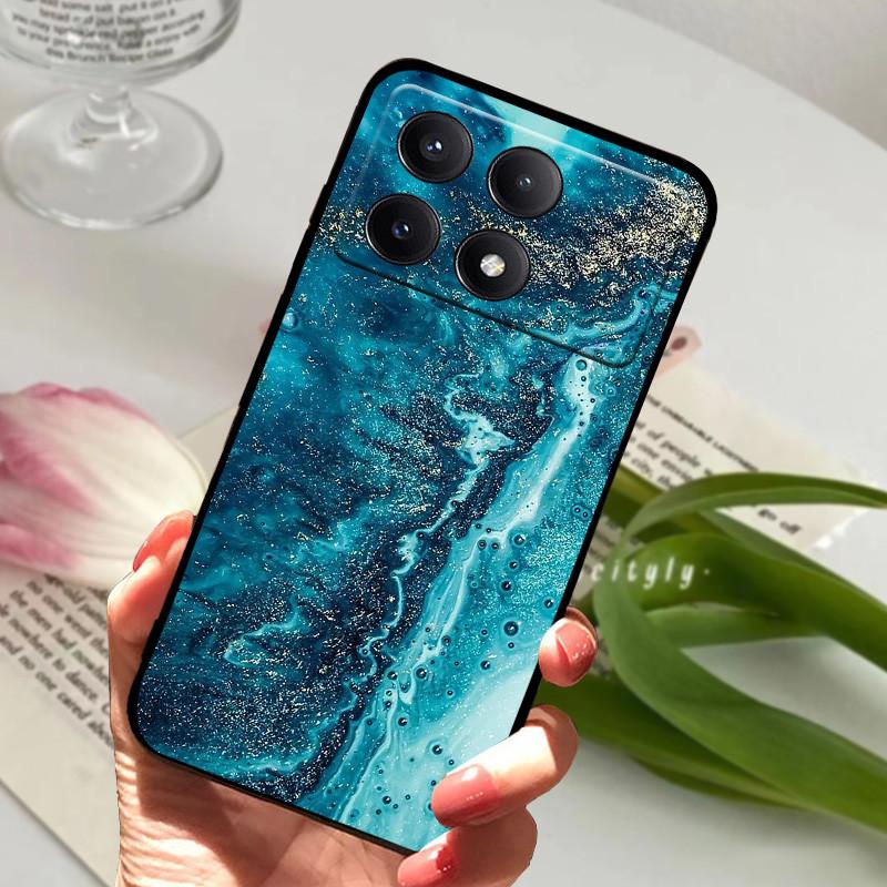 POCO X6 Pro 5G tokhoz POCOX6 Ütésálló Puha TPU Szilikon Telefonfedél Xiaomi POCO X6 Pro 5G-hez Capa Rajzfilm Matt Ütésvédő